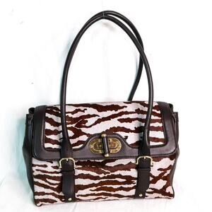 Zebra Print Handbag By Ann Taylor